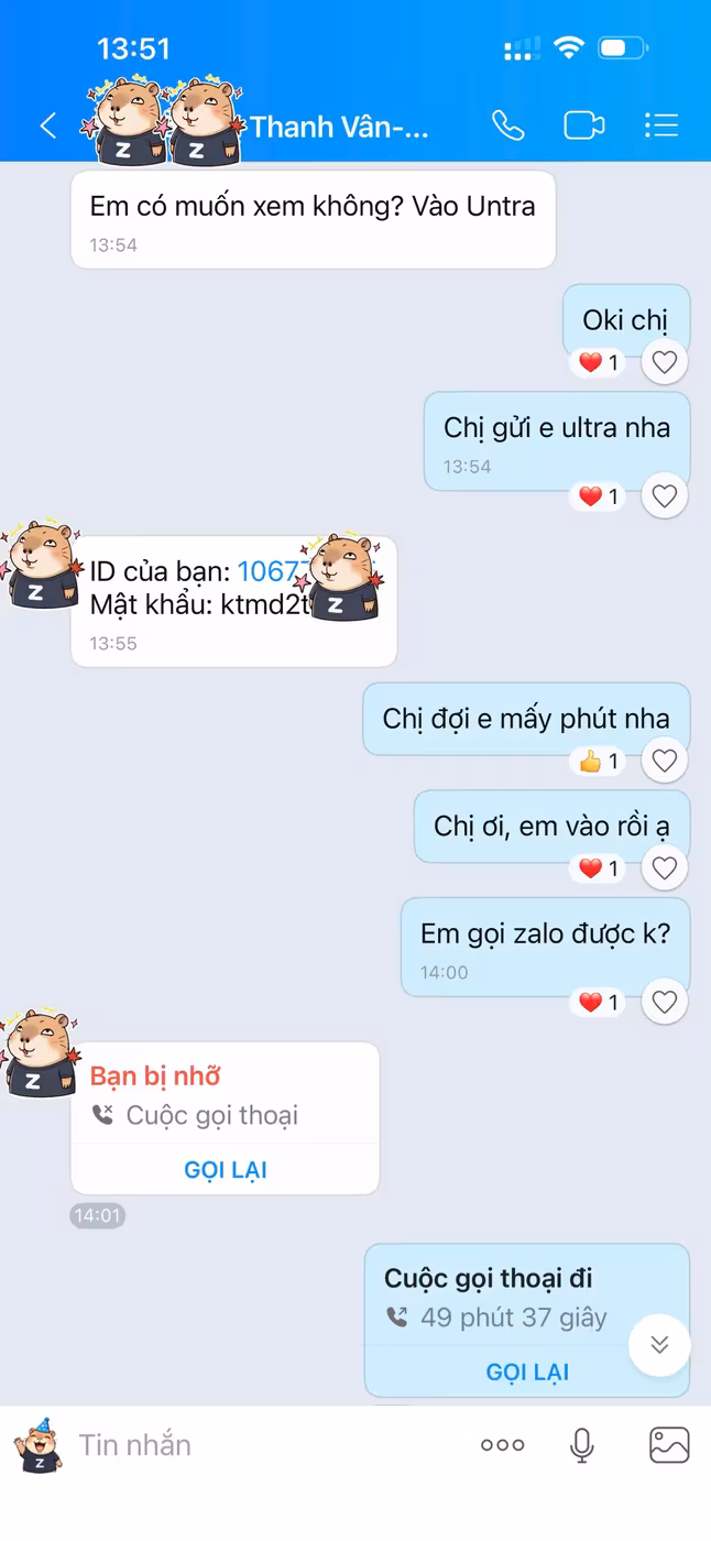 Cuộc gọi hỗ trợ 49 phút